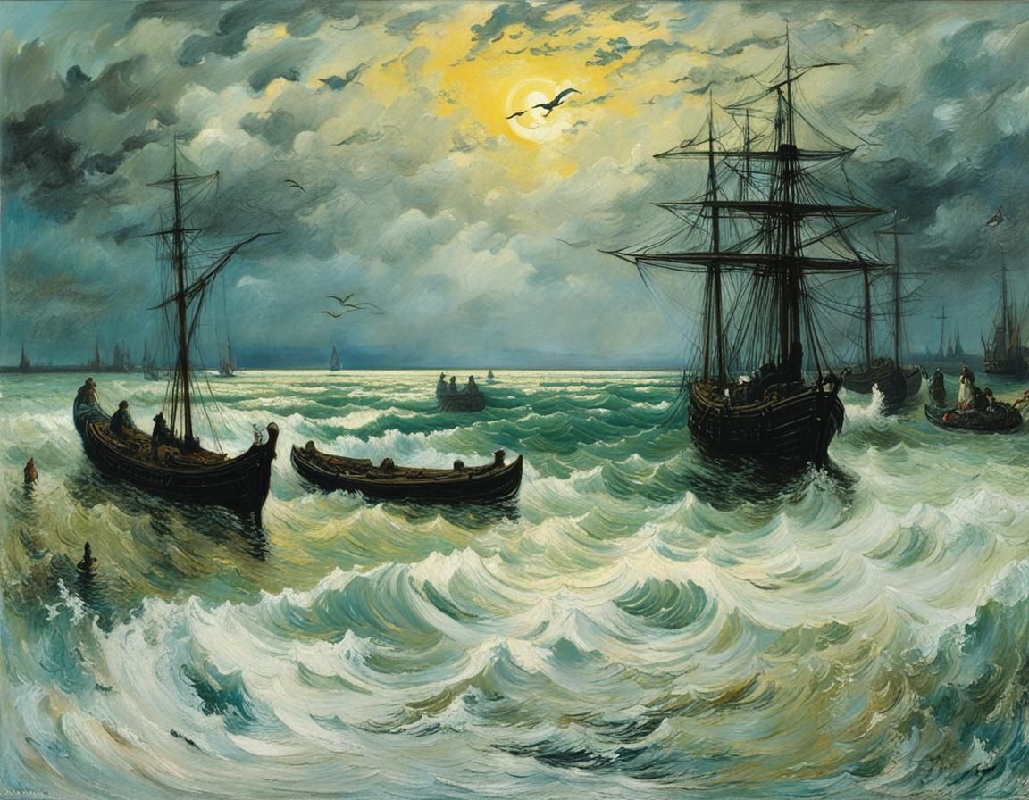 Calm Before the Storm: Detailed Landscape Art