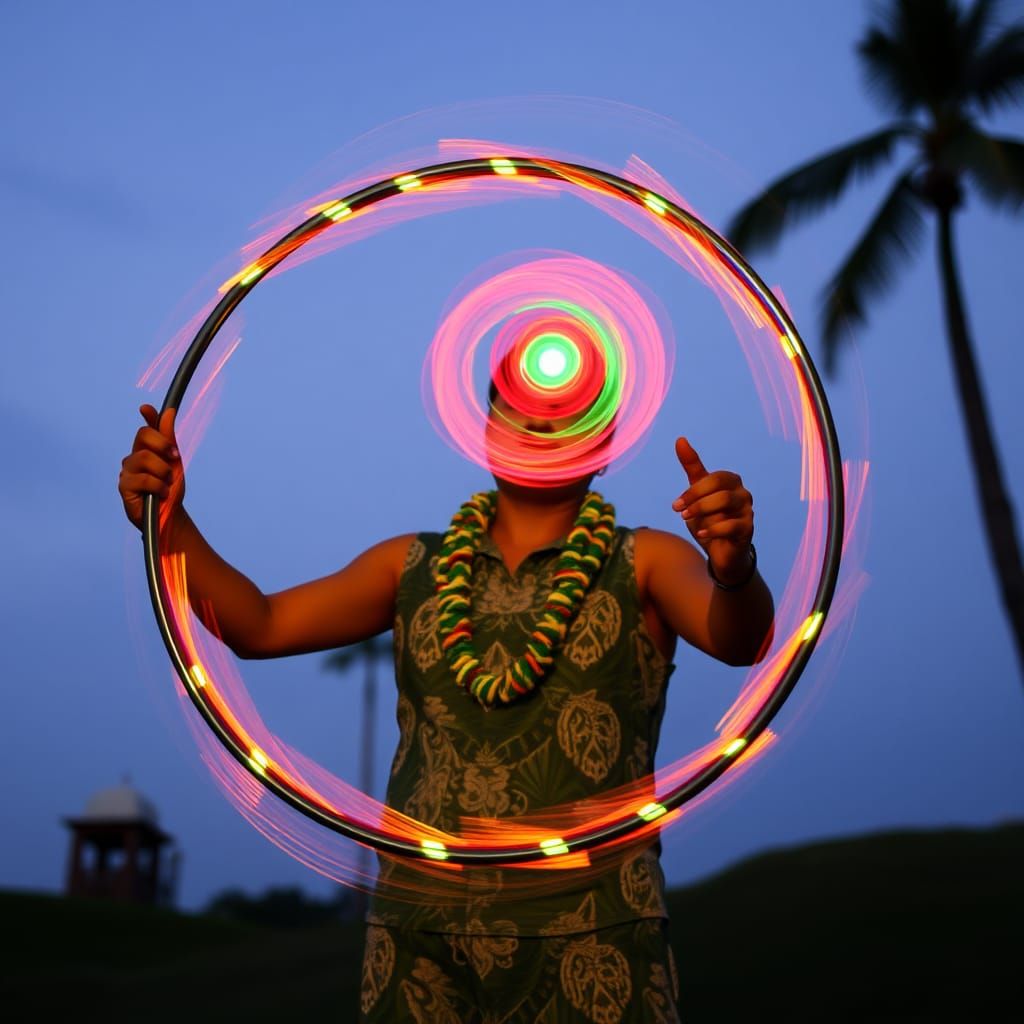 Kinetic Hula Hoop and Yo-Yo Art