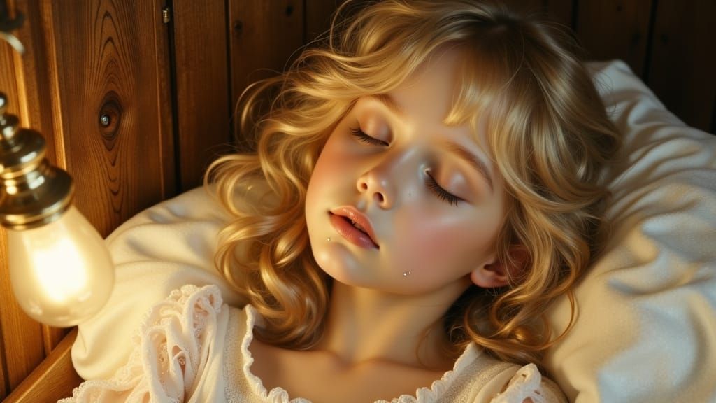 Peaceful Slumber: Girl in Soft Light