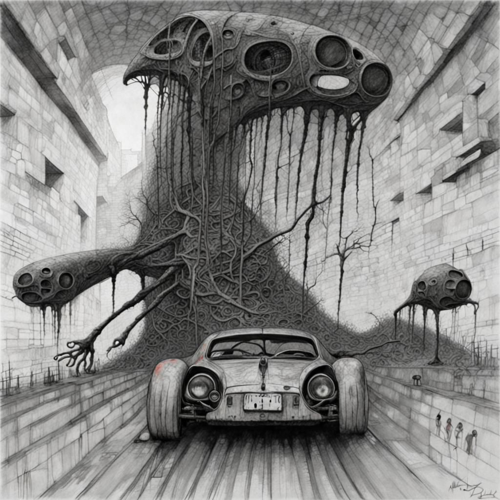 Bugatti Mascara Joint: Graffiti Horror Art