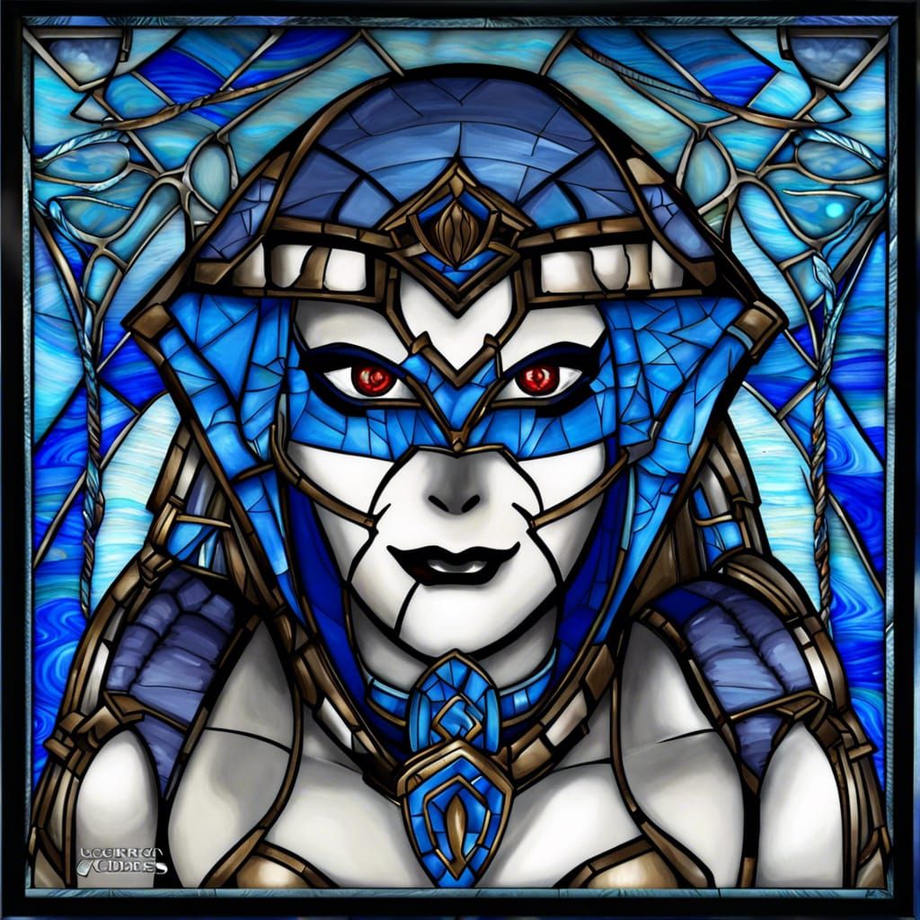 Goddess in Stained Glass Mosaic Art