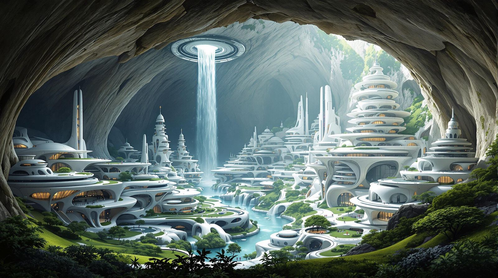 Sleek Futuristic Underground Metropolis