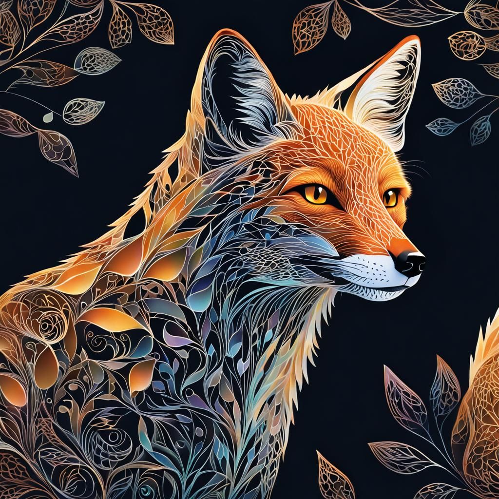 Shadow Fox: A Play of Light and Shape