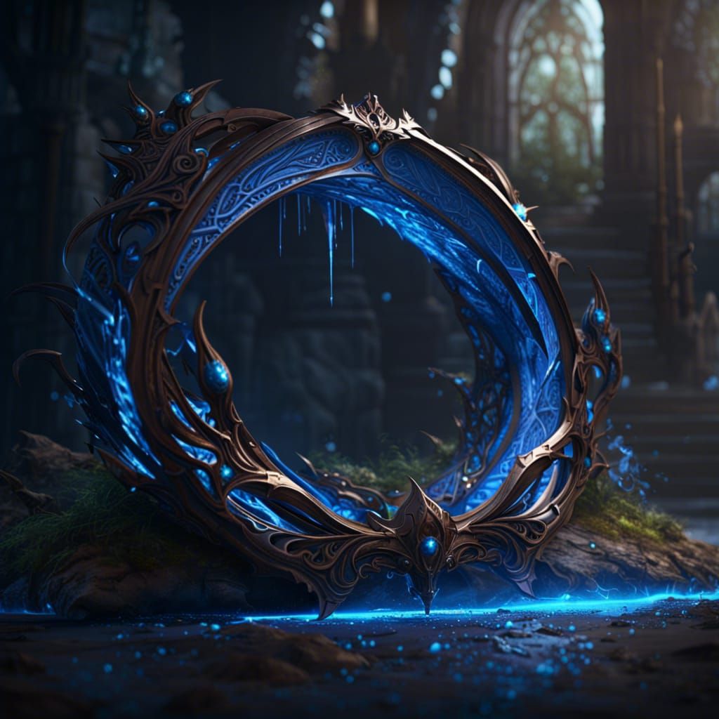 Elvish Longbow in Dark Fantasy Style