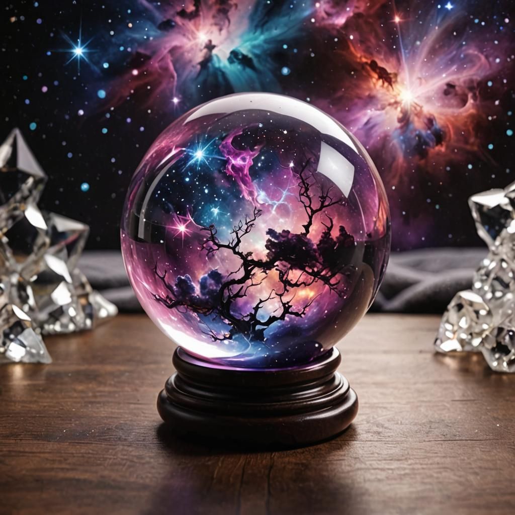 Cosmic Nebula Crystal Ball: A Magical Vision