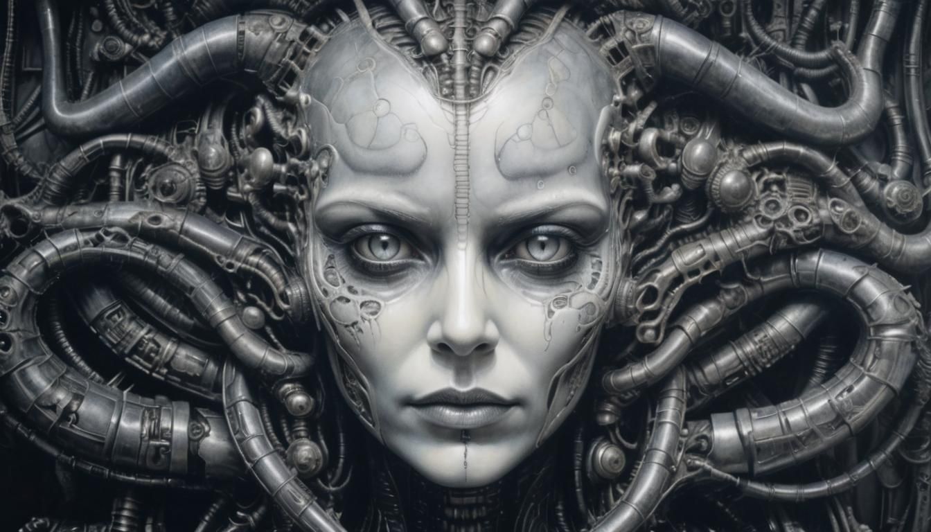 Inspired by 'Li I' painted by H.R. Giger