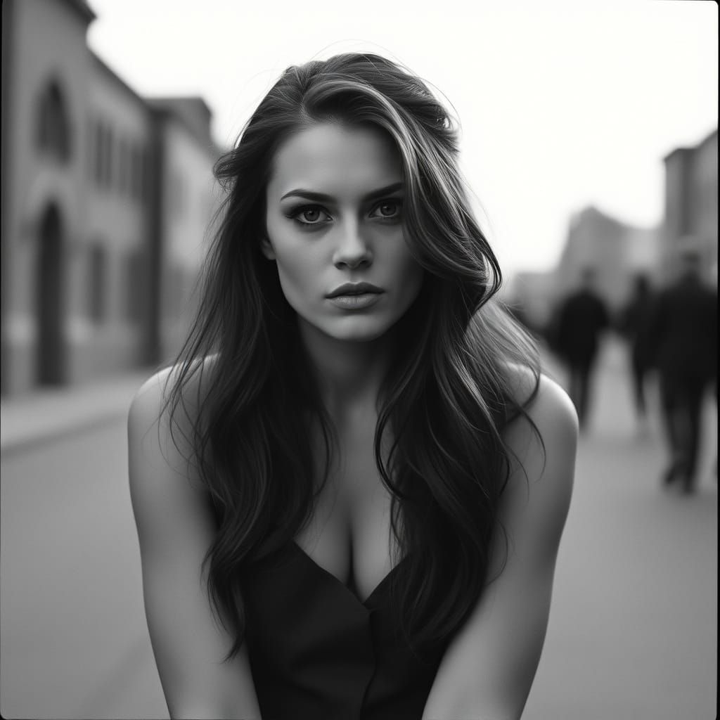 A Seductive Woman Examines the Inner Mechanics of a Mysterio...