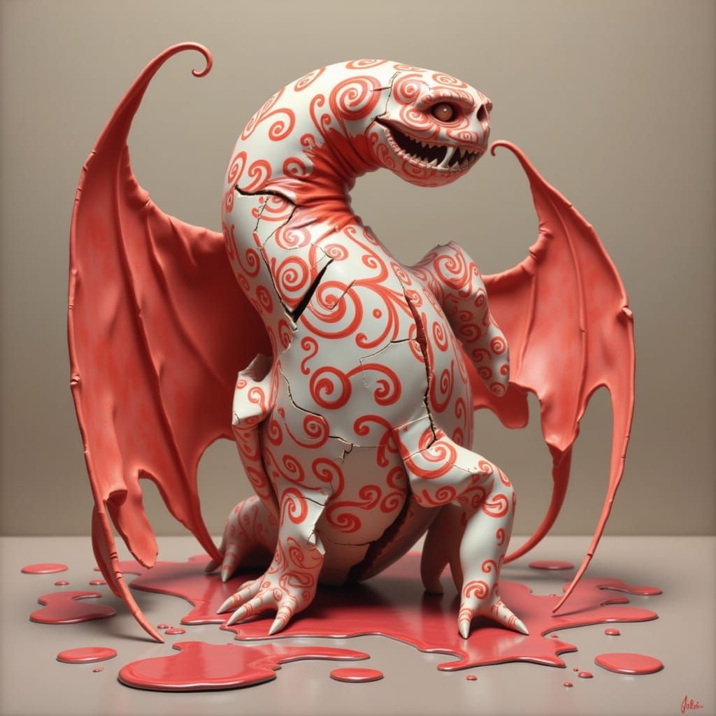 Origami Papercraft Art in Soft Focus