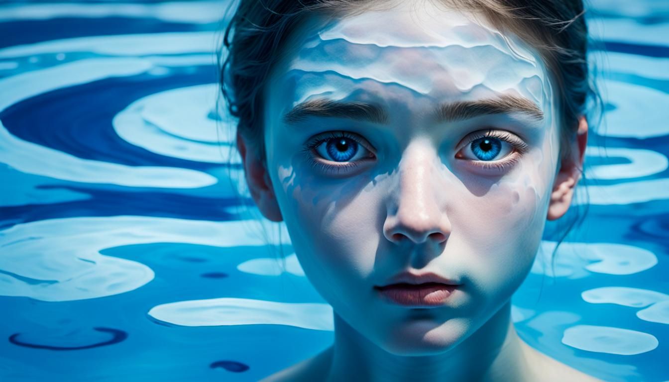 Surreal Blue Hues Surround a Longing Heart