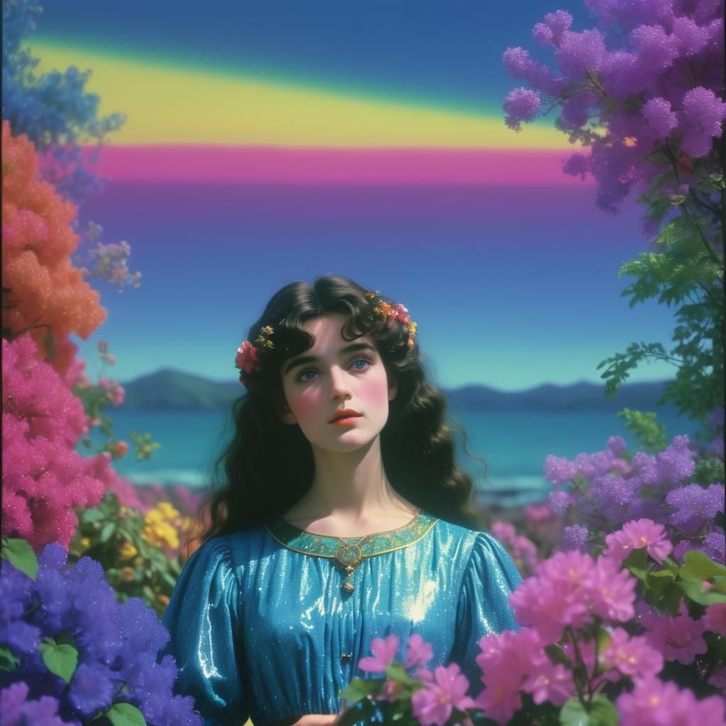 1980s Technicolor Fantasy Movie Scene