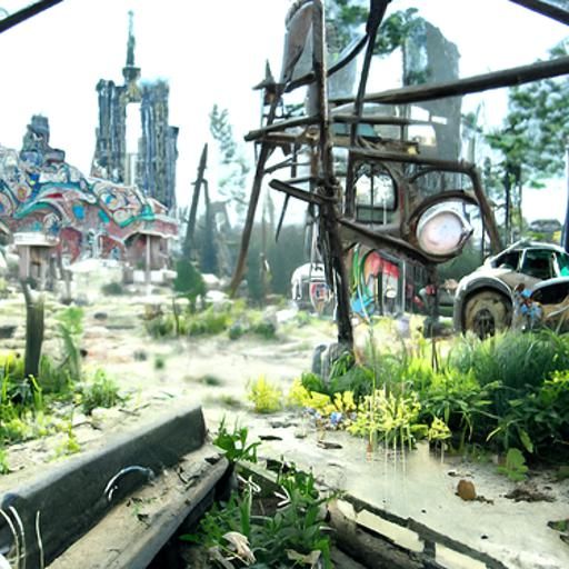 Detailed Post-Apocalyptic Wonderland in 16k Resolution