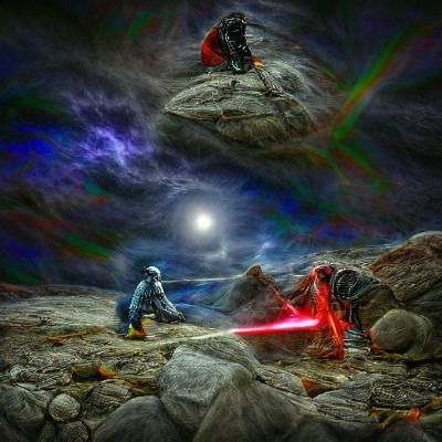 Jedi vs Sith Epic Moon Battle in HDR