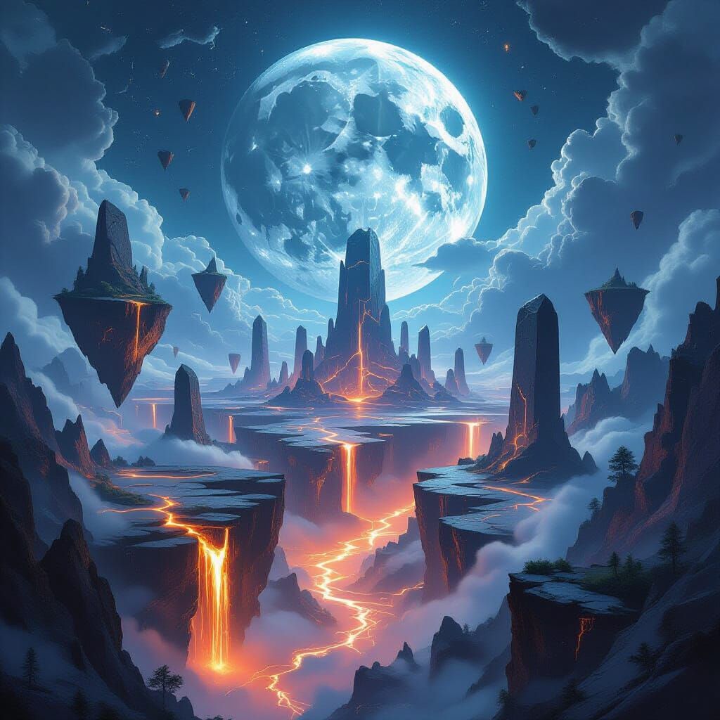 Fractured Floating World: Surreal Landscape as Game Cover