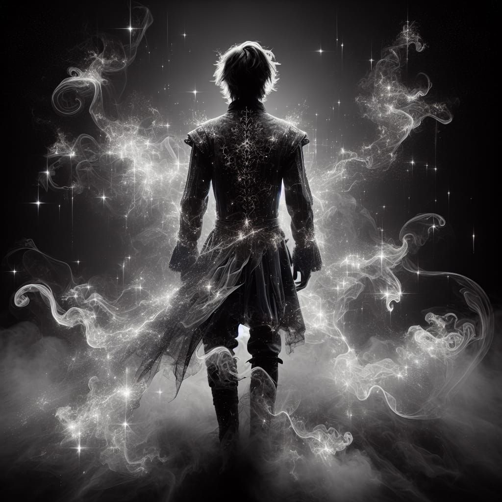 Ethereal Silhouette of a Medieval Star Child