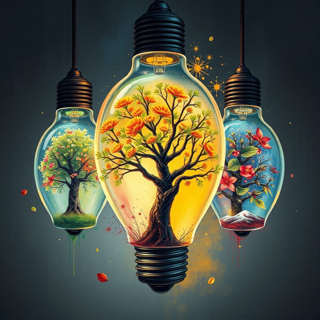 Seasons in Light Bulbs: Graffiti Art