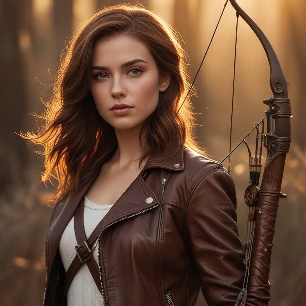 Fantasy Archer in Golden Light: A Matte Painting