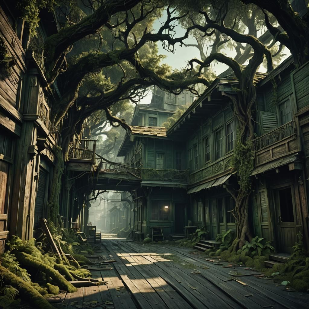 Dark Fantasy Shop Invades Los Santos, Gustave Doré Style