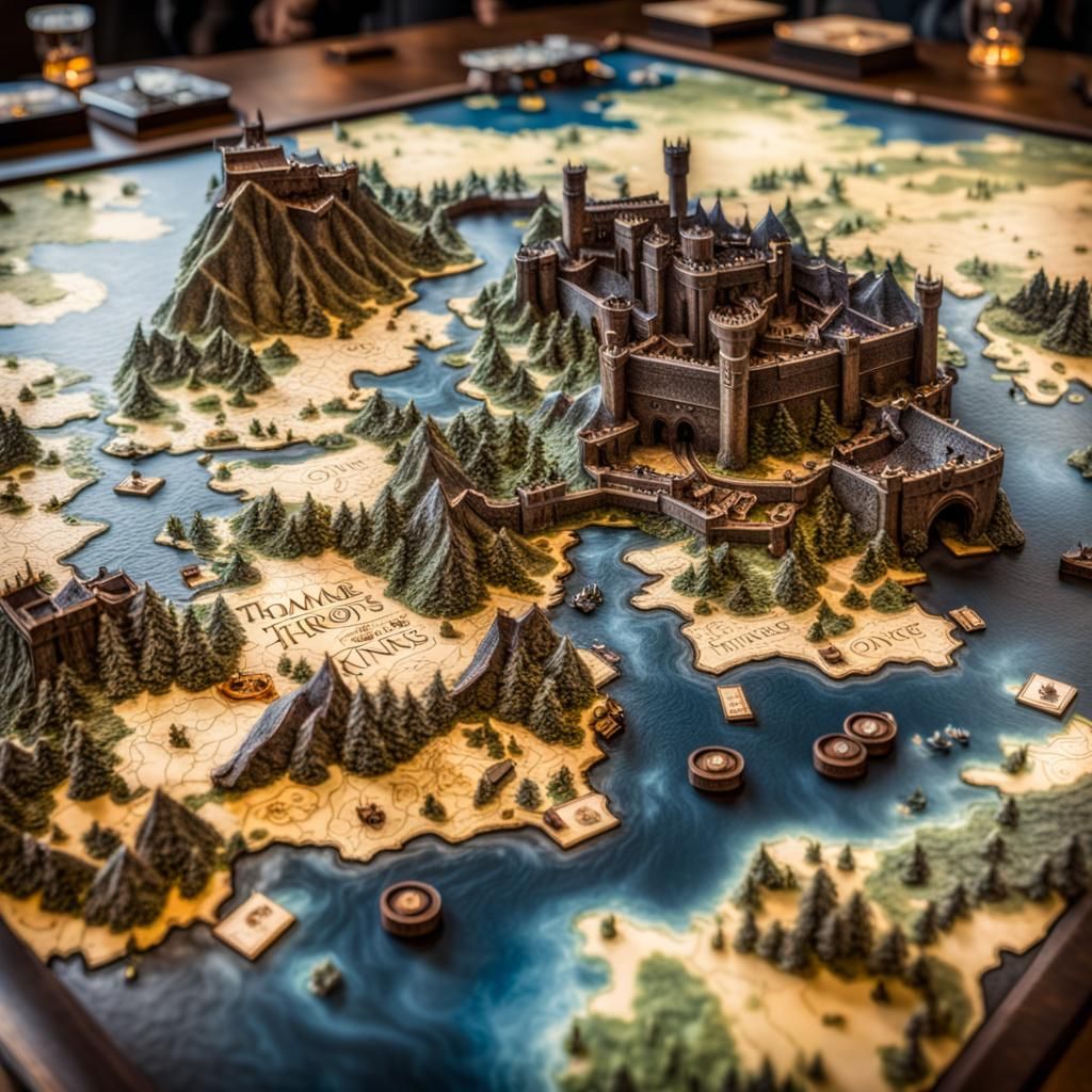 Hyperrealistic Game of Thrones Map Miniature