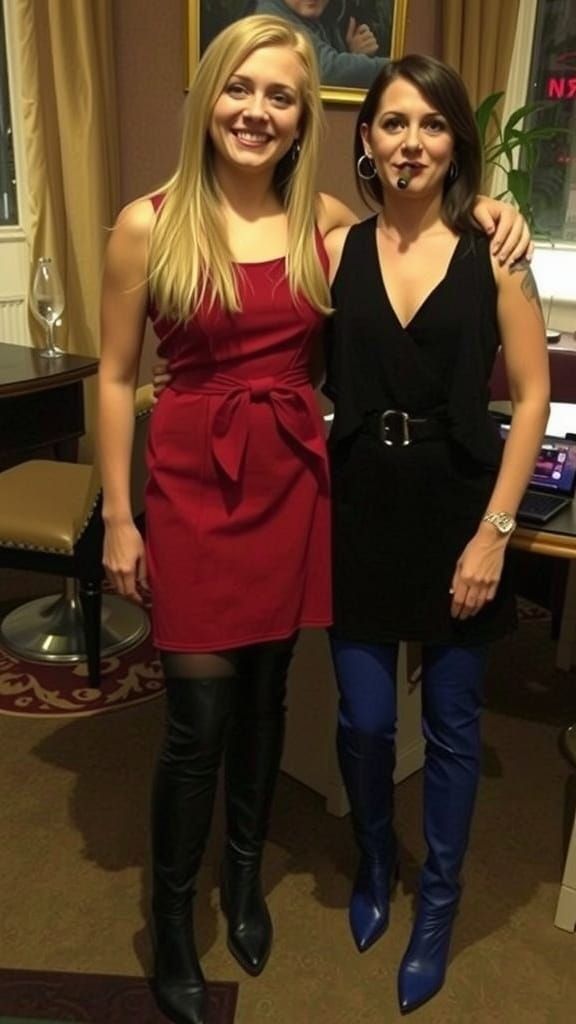 Elegant Women in Film Noir Style