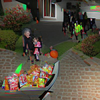 Halloween Night Trick-or-Treating in 3D