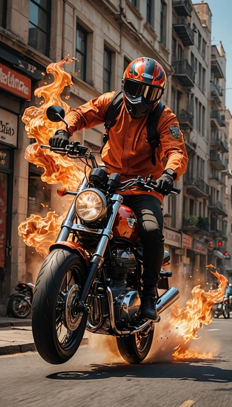 boy racing and doing wheelies