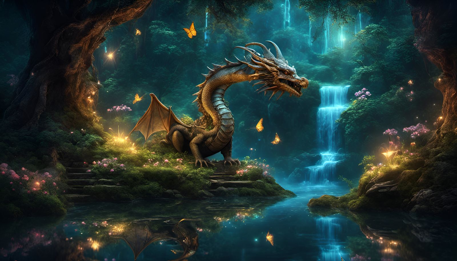 Dragons’ lair in the magic forest