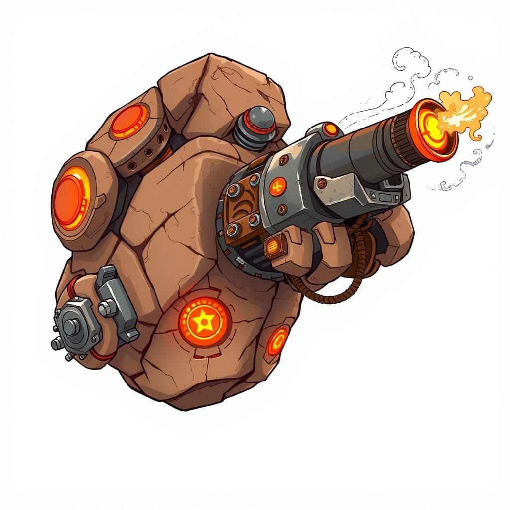 Steampunk Stone Monster's Arm: A Fantastical Melee Combat To...