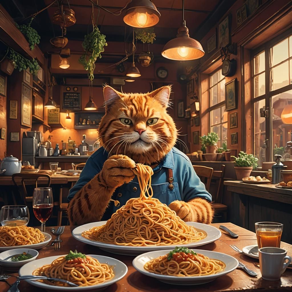 Garfield's Spaghetti Feast: Cartoon Art in Italian Restauran...