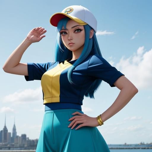 Pokémon Girl Dawn in Anime-Inspired Concept Art