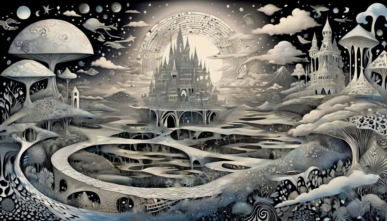 Surreal Ethereal Hologram of Divine Transcendent Dreams