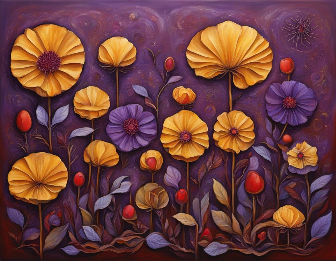 Surreal Peruvian Swamp Landscape Painting