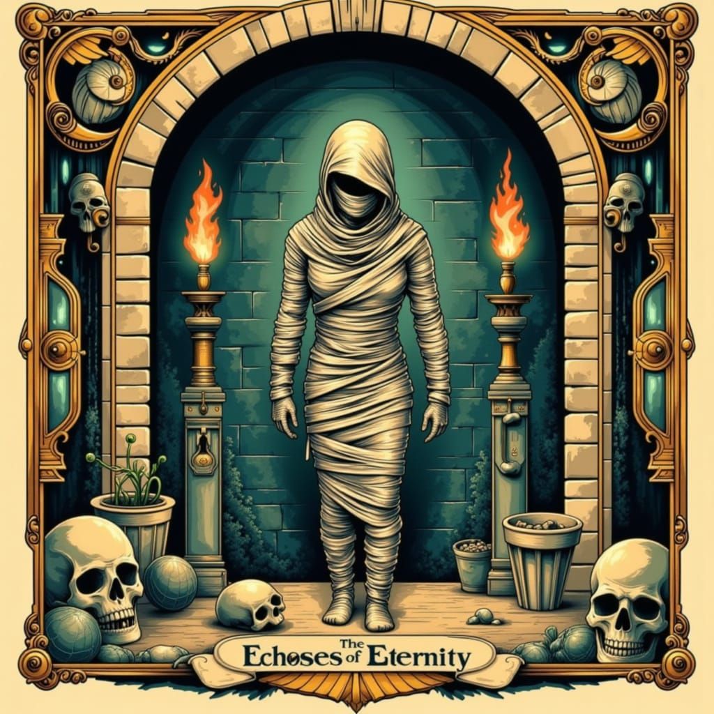 Neo-Traditional Mummy in Ancient Tomb