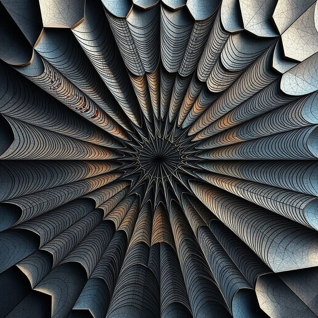 Fractured Geometry in Neo-Cubist Style