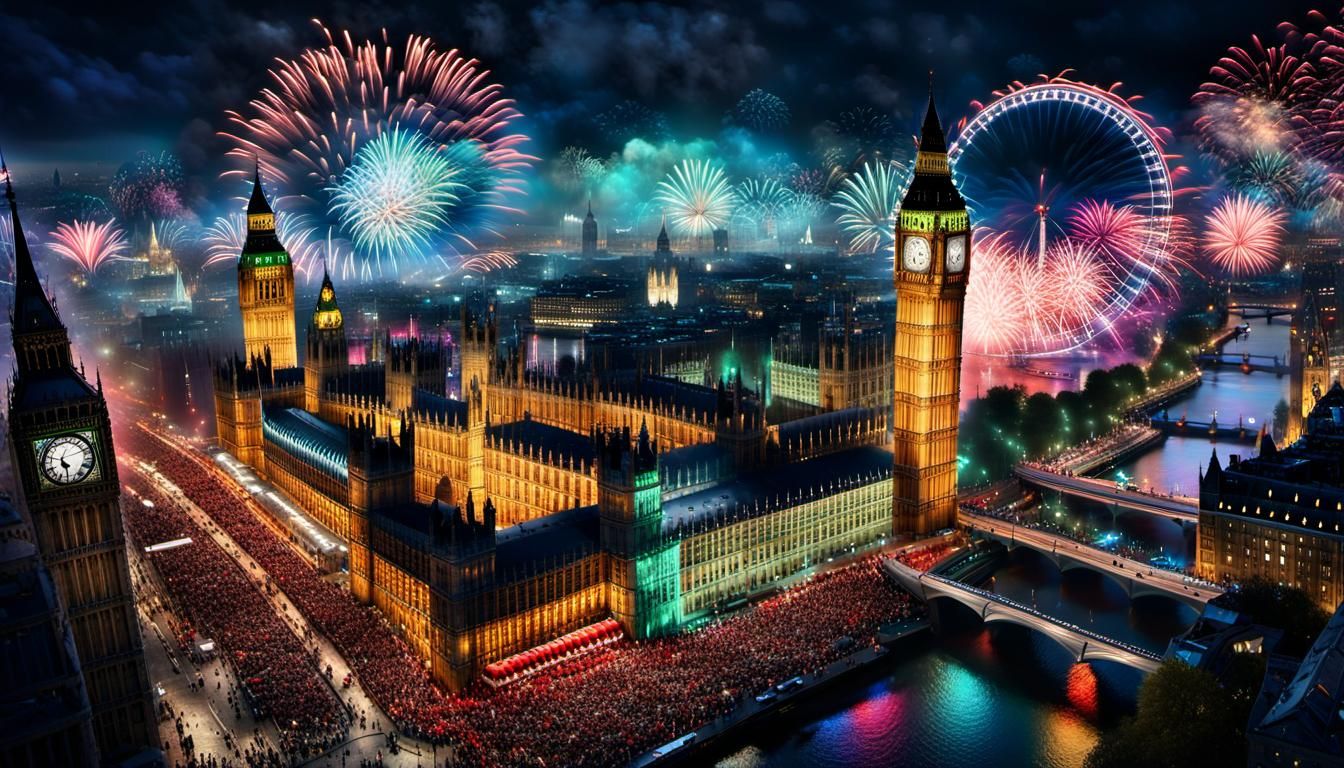 New Year's Eve celebration in London