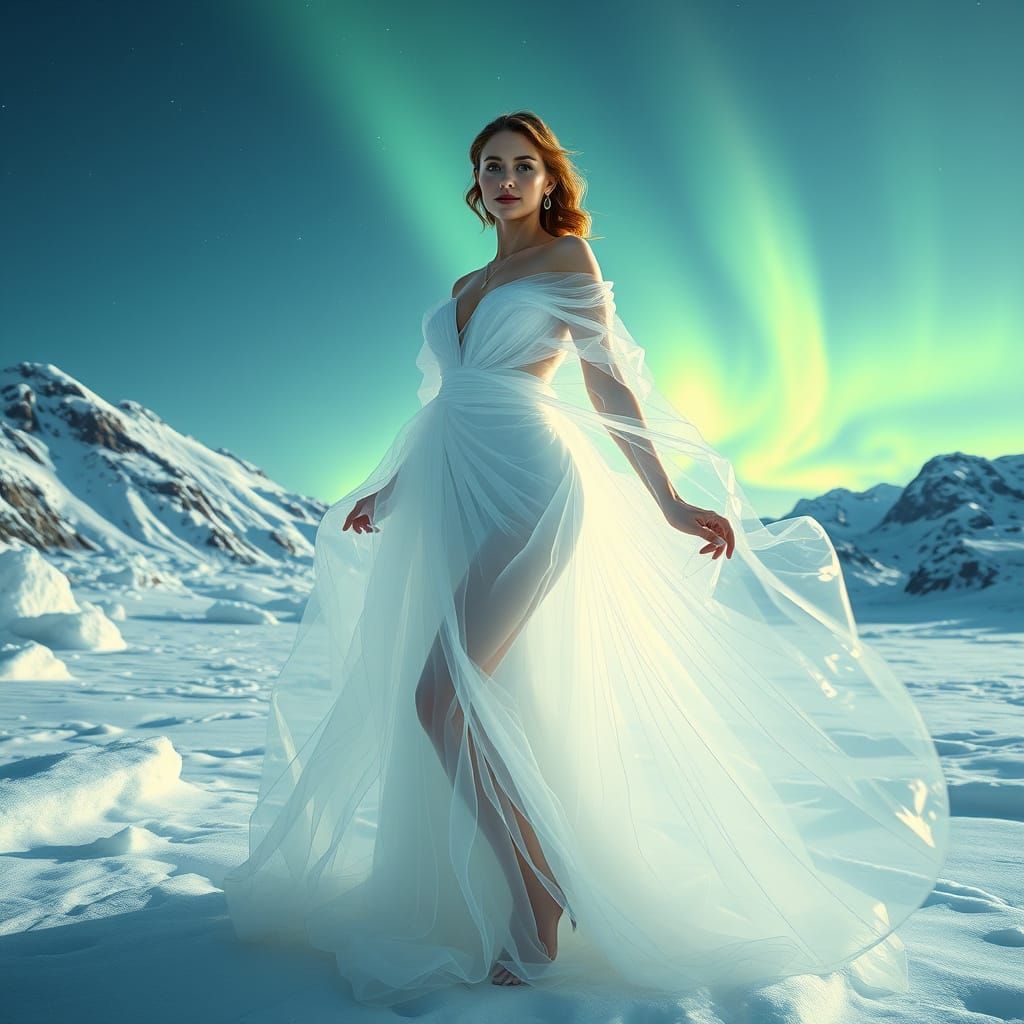 Winter Goddess Reigns in Icy Iceland Landscape
