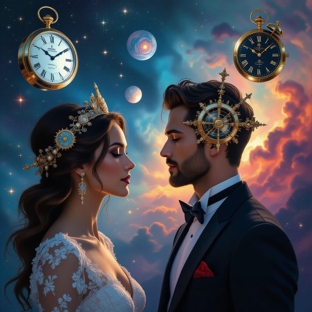 Cosmic Clockwork Figures in Infinite Space