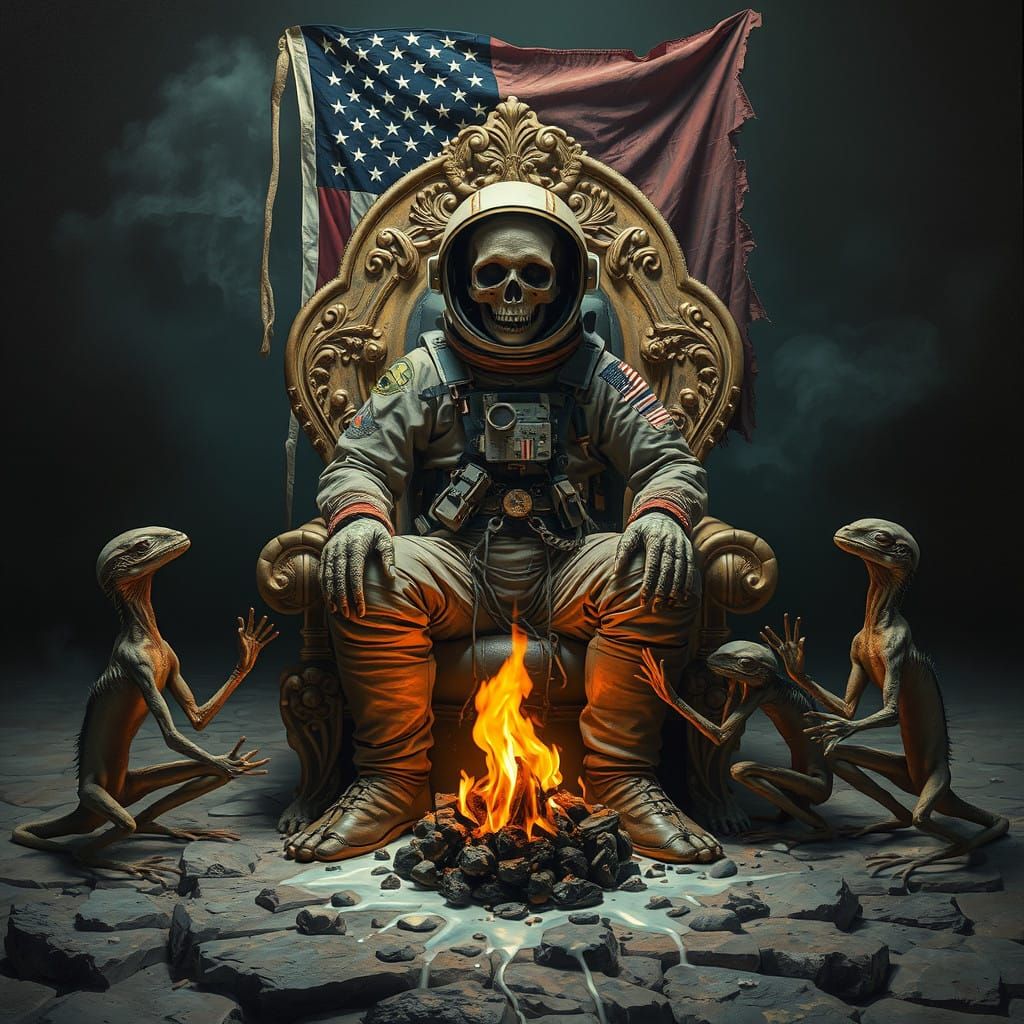 Post-Apocalyptic Astronaut God on Alien World