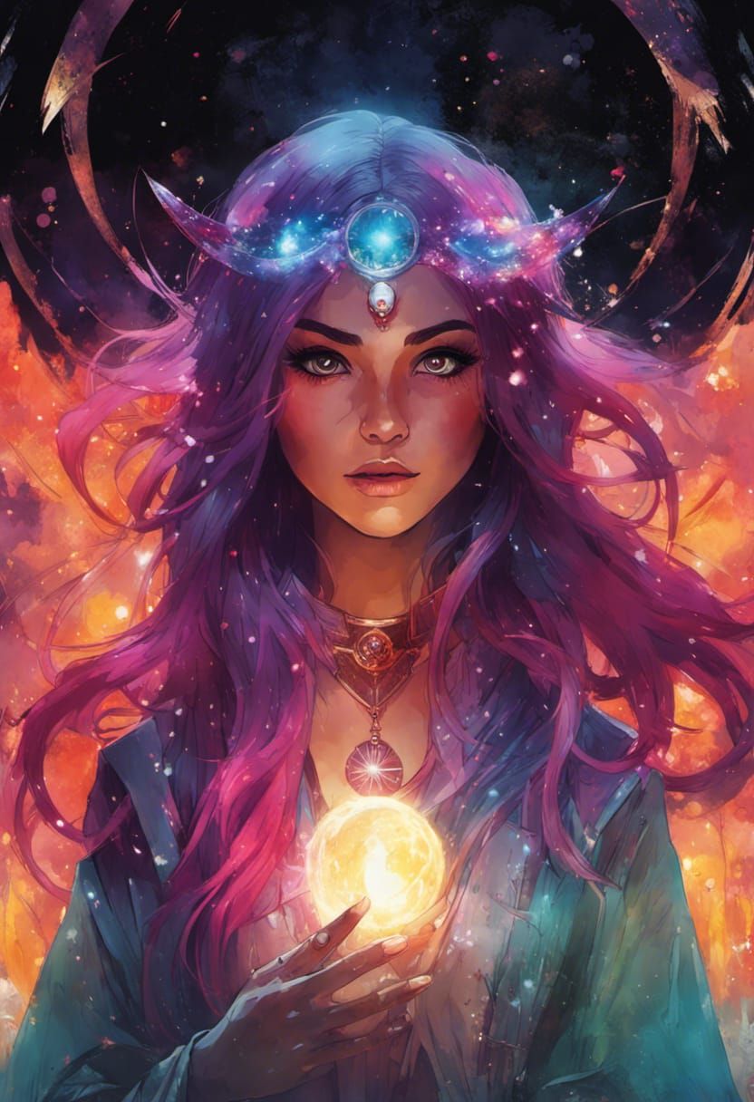 Gorgeous Starfire Portrait in Watercolor Style