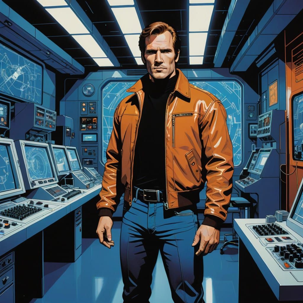 The Six Million Dollar Hero in Futuristic Lab