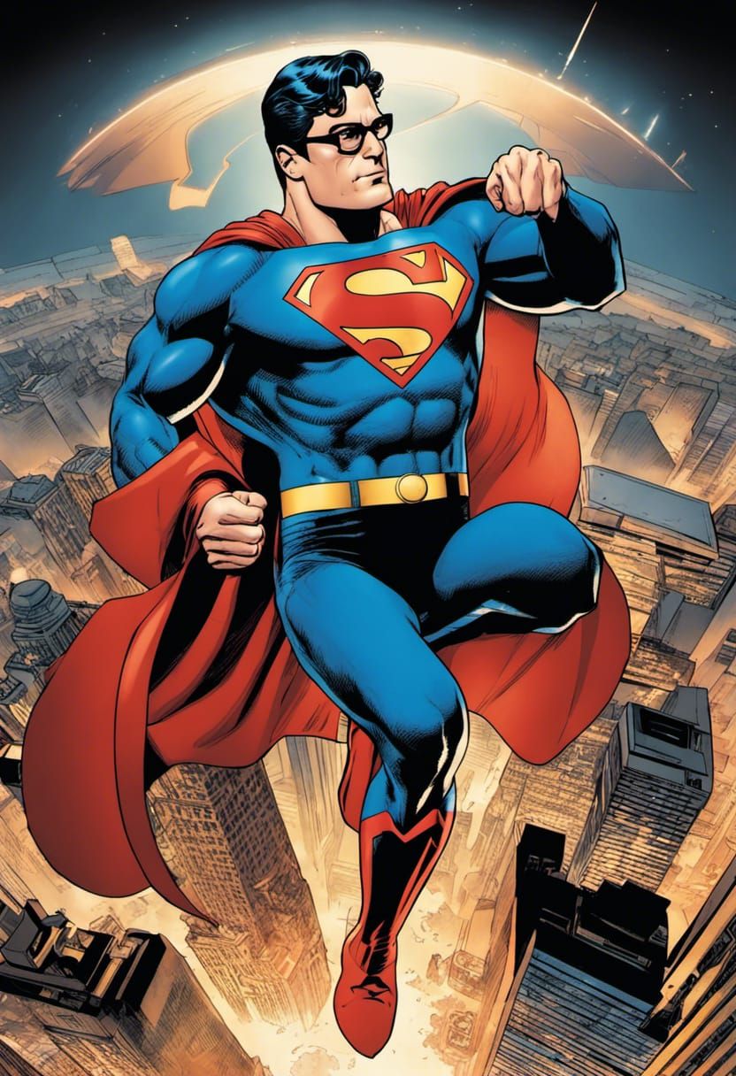 Clark Kent as Superman with Superpowers