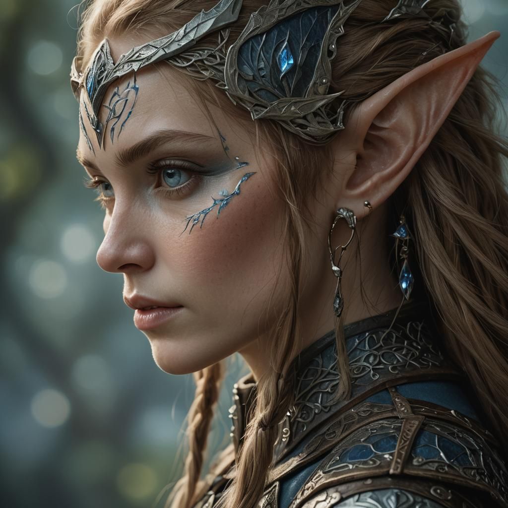 Lorien Elf Portrait in Photorealistic Style