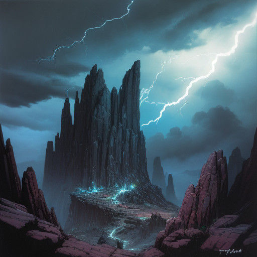 Teknoman Blade in Dynamic Heroic Pose, Rocky Terrain at Suns...