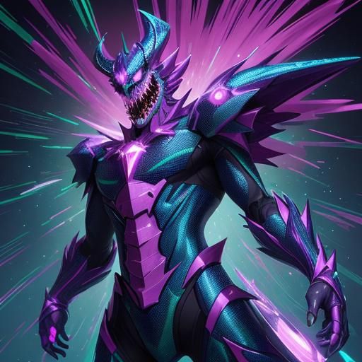 Neon Groovebite Chomper in Detailed Matte Painting