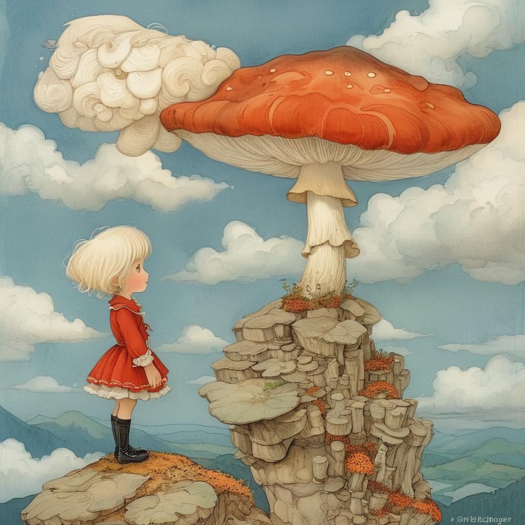 Bedtime Story:  The Girl Who Discovered a Giant Mushroom