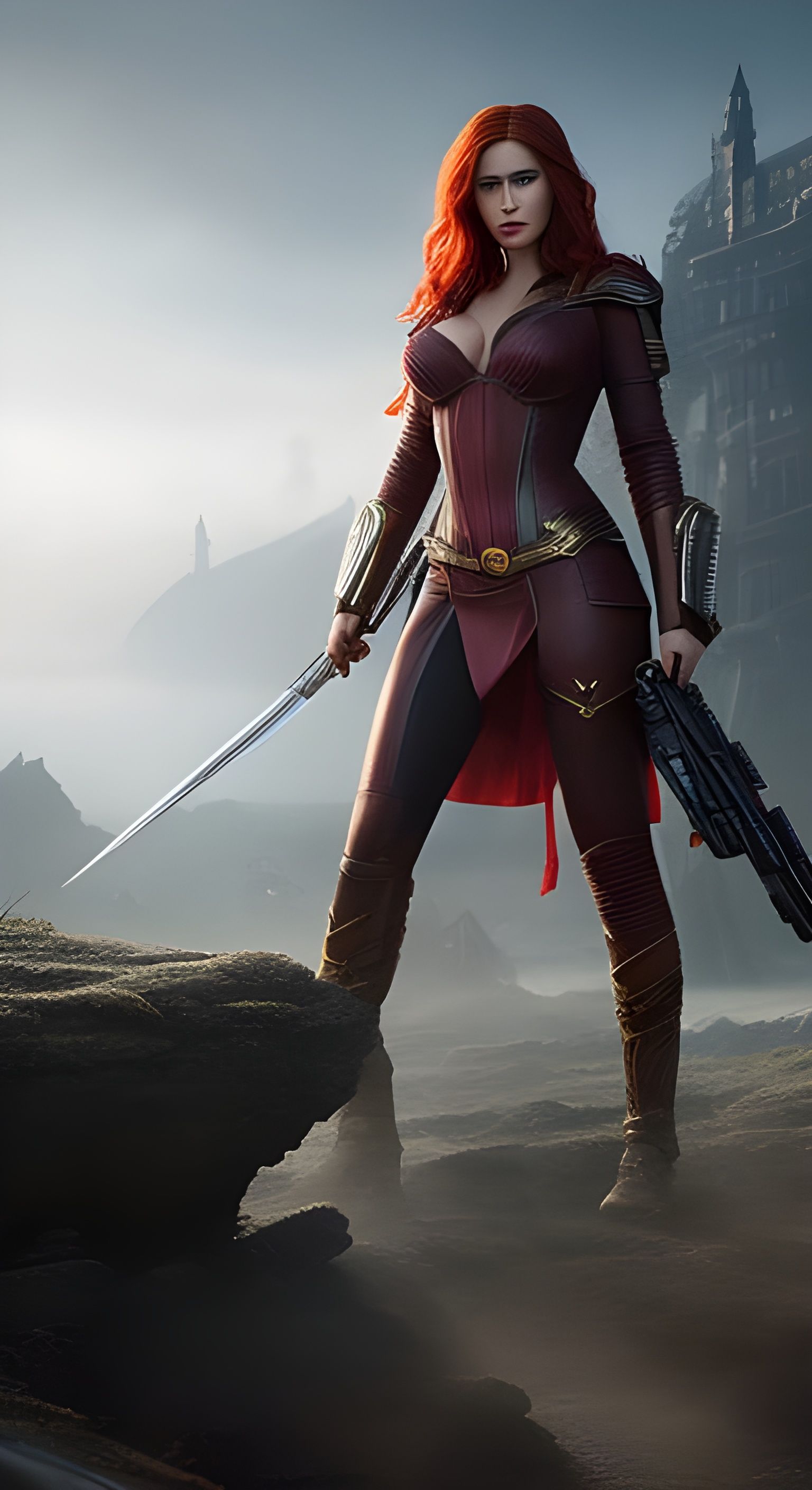 Scarlett Johansson as Triss Merigold in Witcher Style