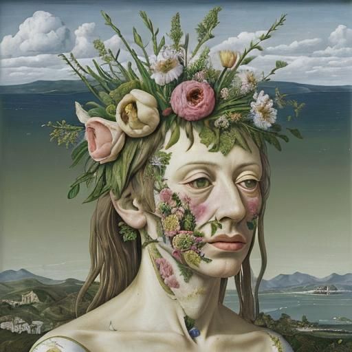 Surrealist Landscape Inspired by Freud and Dali