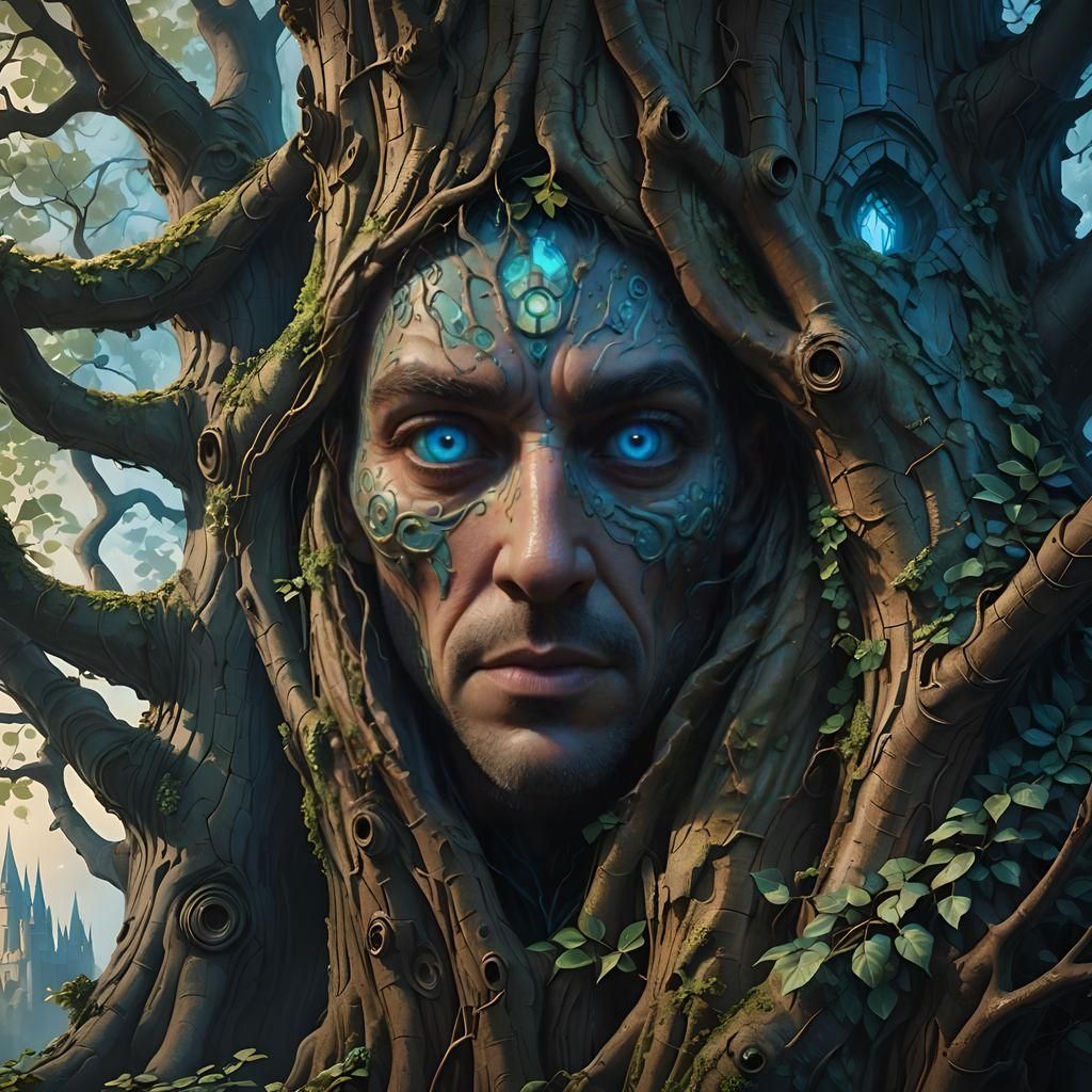 Intricate Spy Portrait as Matte Painting