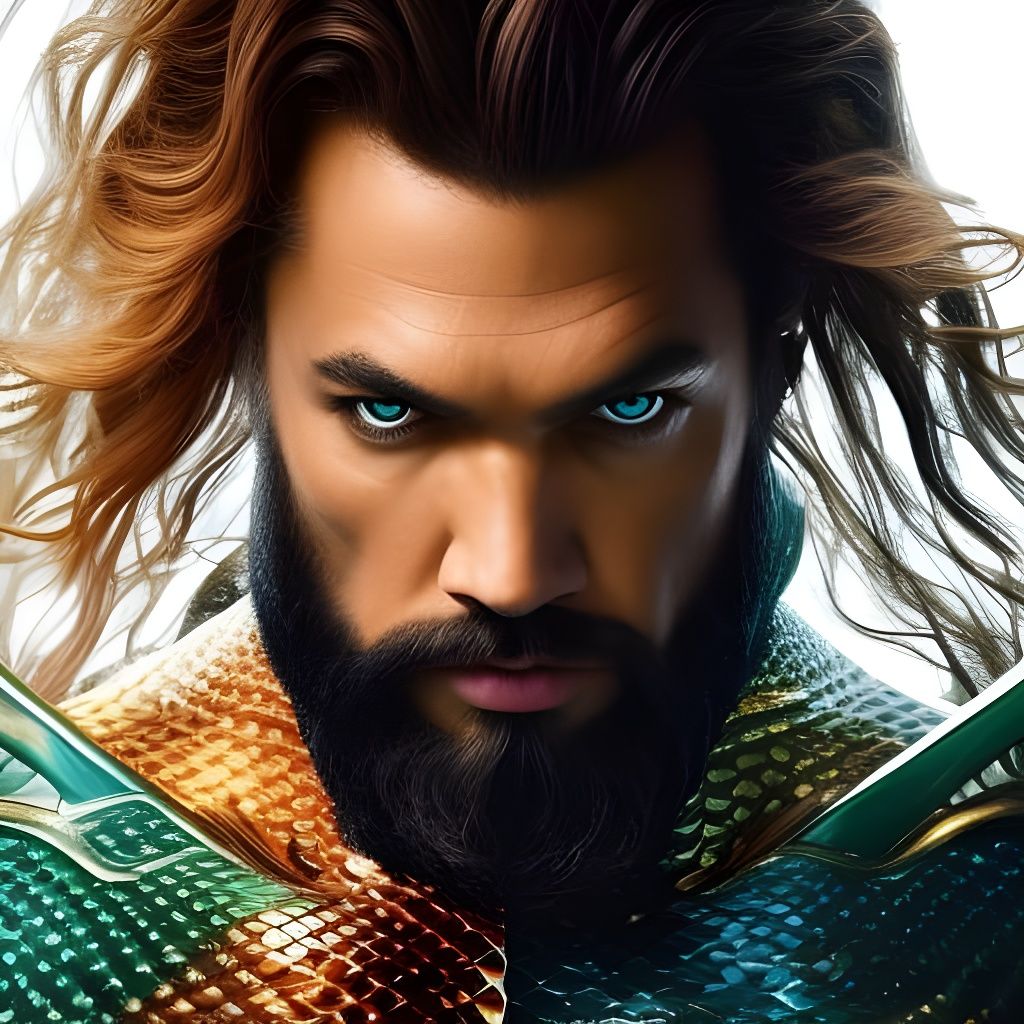 Hyperrealistic Aquaman Portrait in Ornate Detail