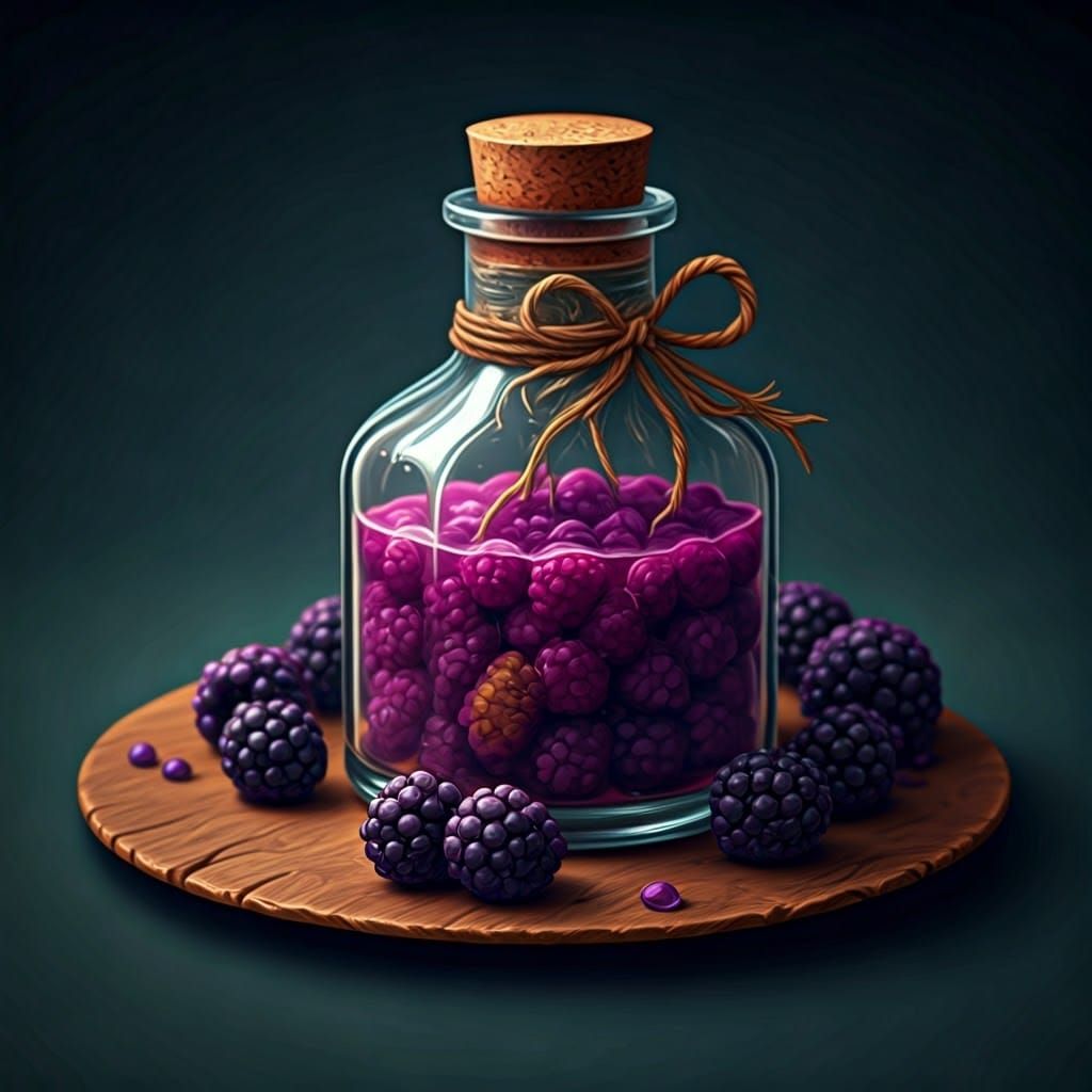 Surreal Insect Fruit Delicacy in Dark Fantasy Syrup