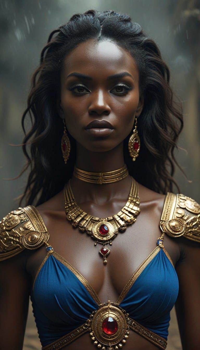 Epic Image in Romuald Hazoume Style